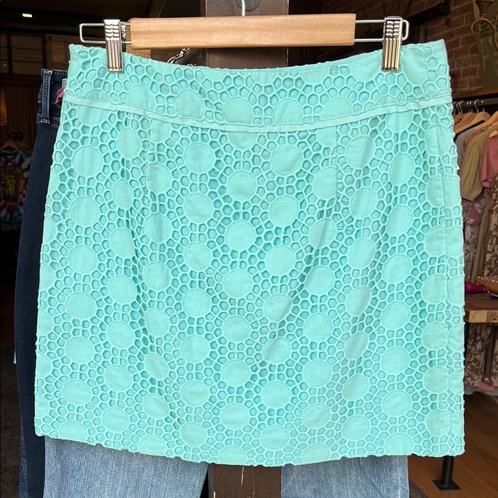 Vineyard Vines Turquoise Mini Pencil Skirt